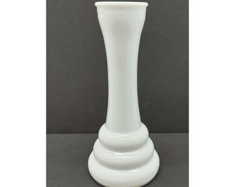 Randall Vit mjölkglasvas piedestal bikupa bas Vintage Art Deco glas