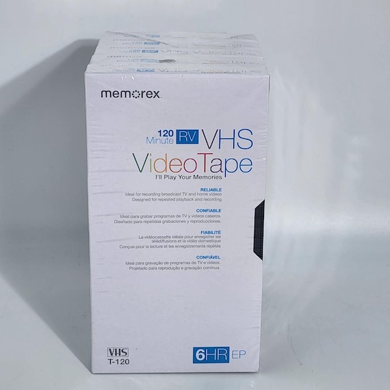 Memorex 5PK 120分 RV VHS ビデオテープ T-120 6時間 EP カセット 空白 