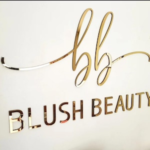 Lobby Schild, Büro Dekor, Büro Schild für Wand, Büro Wand Dekor, Logo aus gebürstetem Metall, Benutzerdefinierte Laser Cut Logo Schild, Innenschild, In allen Farben