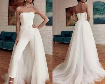 pants jumpsuit with train