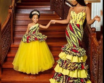 mum and daughter ankara style