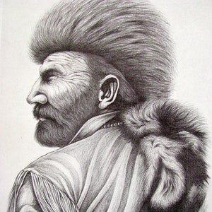 Mountain Man Print made from original sketch