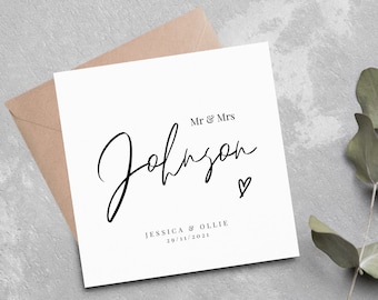 Wedding Card, Personalised Wedding Card, Mr and Mrs, Mr and Mr, Mrs and Mrs, Couple To Be Card