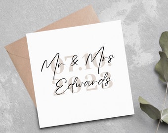 Wedding Card, Personalised Wedding Card, Mr and Mrs, Mr and Mr, Mrs and Mrs, Couple To Be Card