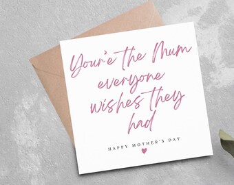 Tarjeta del Día de la Madre, Tarjeta personalizada del Día de la Madre, Tarjeta del Día de la Madre con diseño floral lila, Mamá, Mami, Abuela, Nanny, Tarjeta de Feliz Día de la Madre