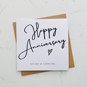 Anniversary Card, Personalised Anniversary Card, Couple Card