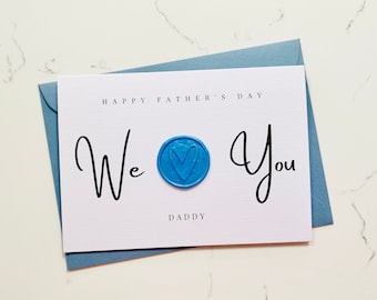 Fathers Day Card, Father's Day Card, Personalised Fathers Day Card, We Love You Card, I Love You Card