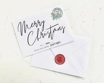 Personalised Christmas Money Envelope, Christmas Money Wallet, Money Wallet, Wax Seal, Stocking Filler, Christmas Envelope, Voucher Envelope