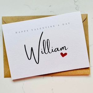 Personalised Valentines Day Card, Valentine's Day Card - Husband, Wife, Boyfriend, Girlfriend, One You Love,