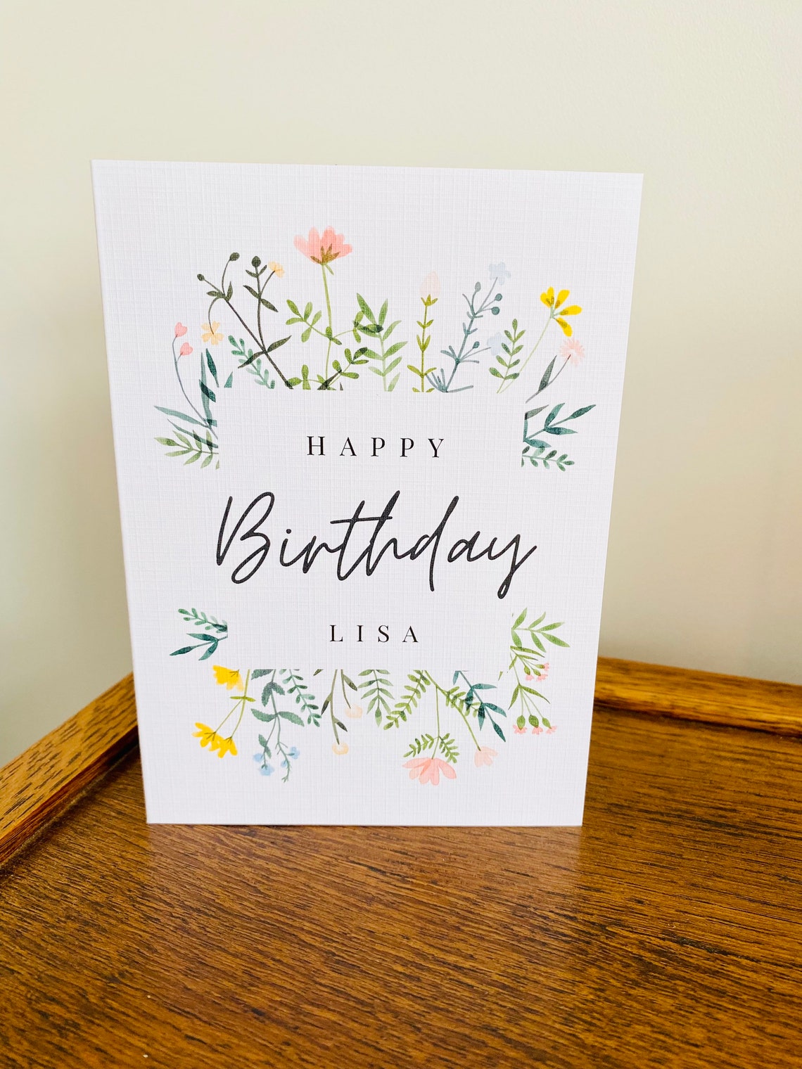 Personalised Birthday Card, Happy Birthday Card, Floral Card - Etsy UK
