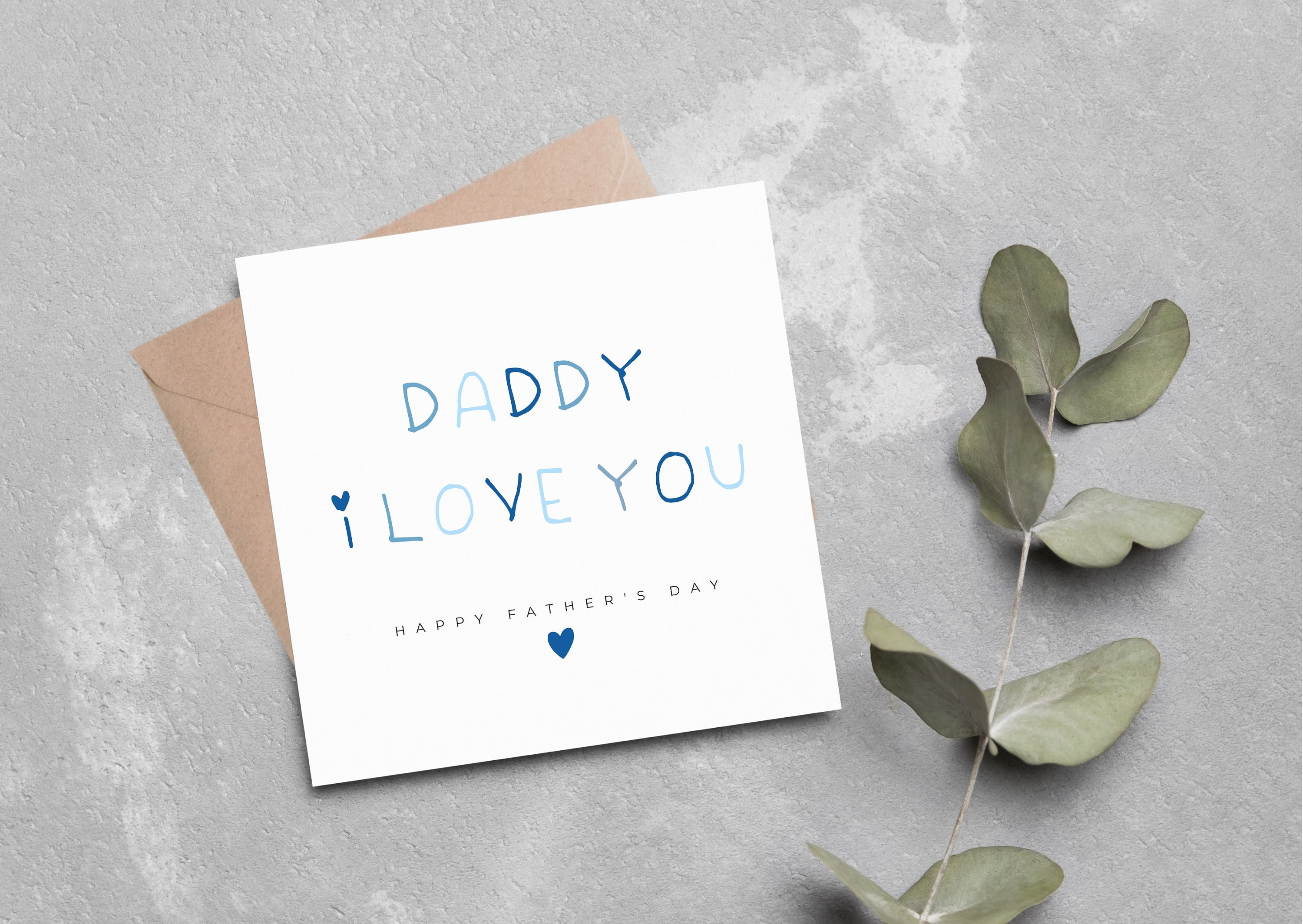 Father's Day Card, Daddy I Love You Card Father's Day Card ...