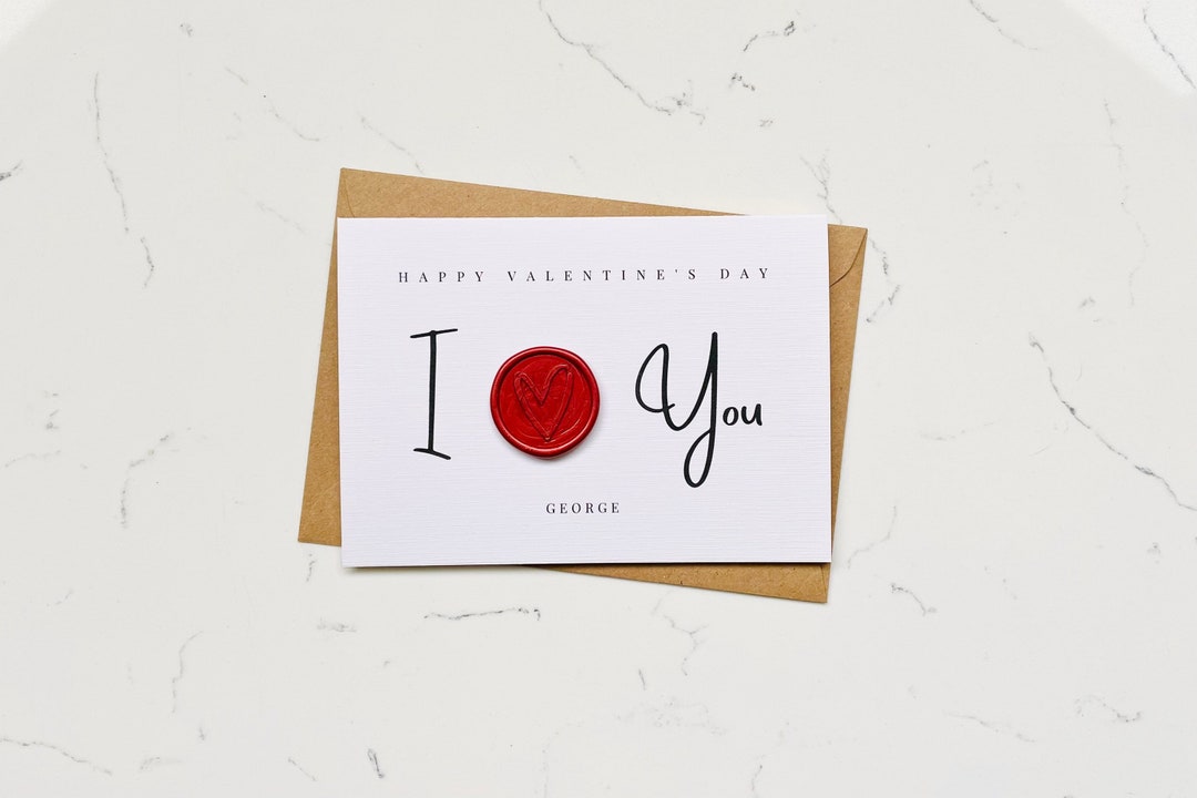 Personalised Valentines Day Card, Valentine's Day Card, I Love You Card ...