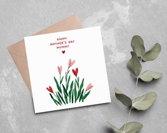 Tarjeta del Día de la Madre, Tarjeta personalizada del Día de la Madre, Tarjeta "Mamá, te quiero" para el Día de la Madre, Mamá, Mami, Abuela, Nanny, Tarjeta de Feliz Día de la Madre