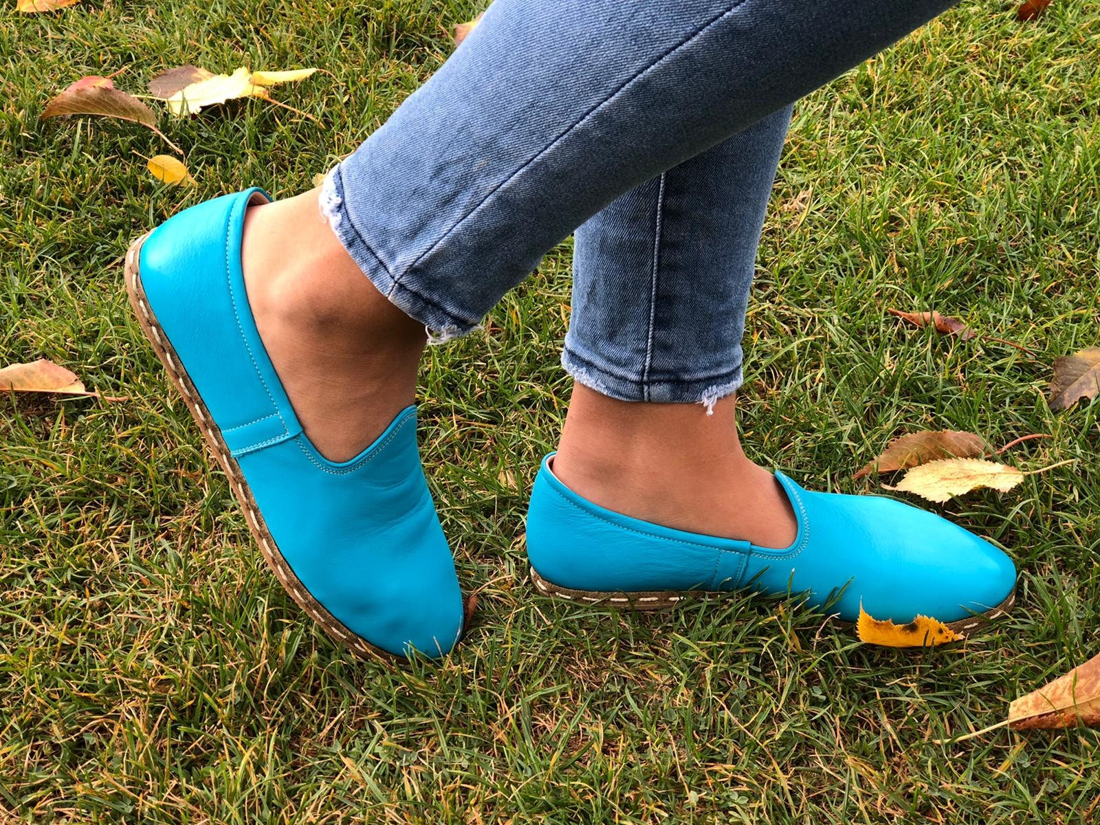 shoes with turquoise