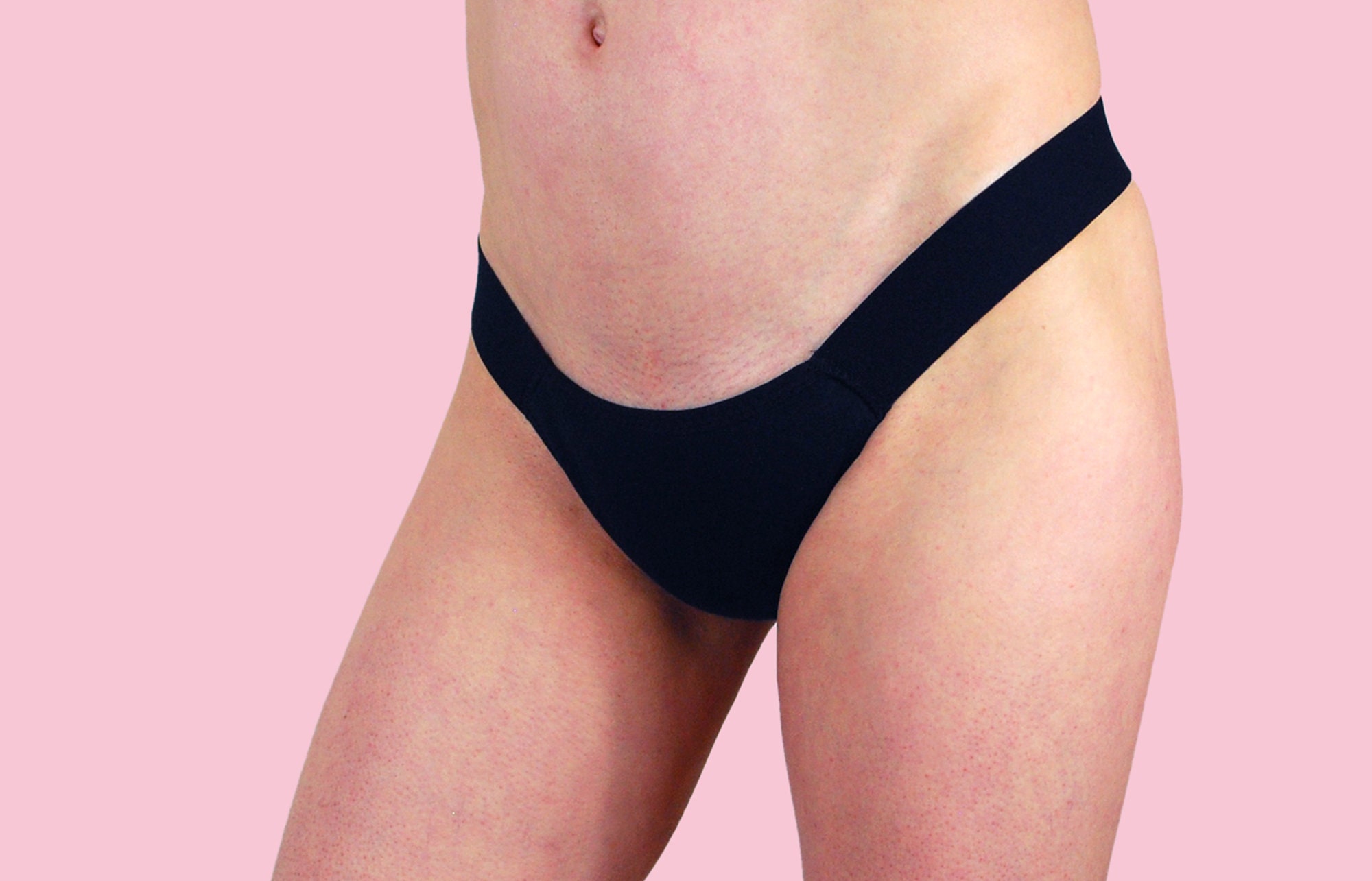 Glamour Boutique's Gaff Thong Underwear Male-to-Female Tucking Panties  (X-Small, Pink) 