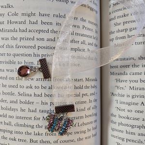 Butterfly and Pink Gem Ribbon Bookmark, Ribbon Bookmark Jewel, Book Accessory, gift for mom, Birthday Gift, Teacher Gift, Gift for Her,