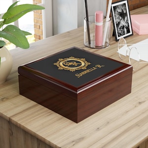 Jewelry Box, Elegant Personalized Name Initials Storage Organizer - Gift for Her, Custom Keepsake Holder, Monogrammed Trinket Case,