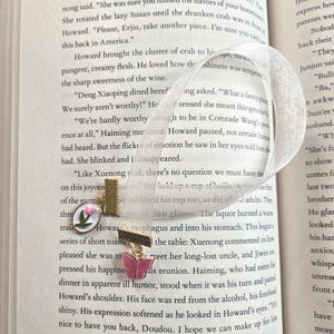 Tulip Pearl Pendant Butterfly Sheer Ribbon Bookmark, Gold Ribbon Bookmark Jewel, Book Accessory, gift for mom, Birthday Gift, Teacher Gift