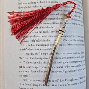 Silver Style Sword Tassled Bookmark, Unique Bookmarks, Sword Bookmark Gift, Book Lover Gift, Gift for Readers, Gift for Him/Her, Birthday