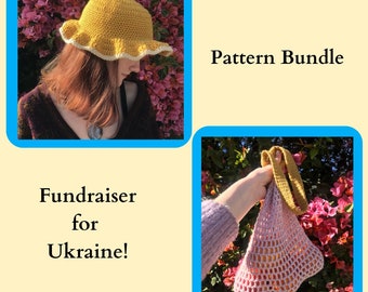 PATTERN BUNDLE: Seashell Bucket Hat & Friendly Tote Bag / FUNDRAISER