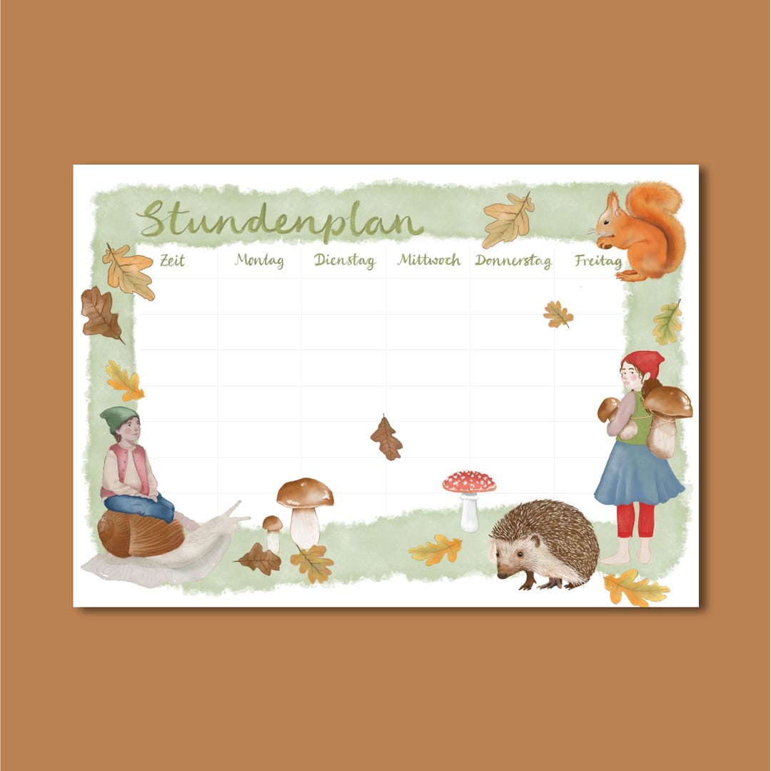 Timetable for Children to Download, Waldorf School, to Print Yourself ...