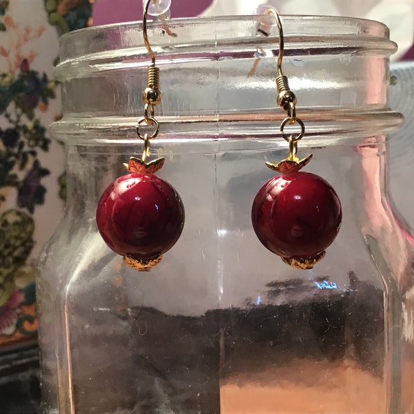 Pomegranate earrings