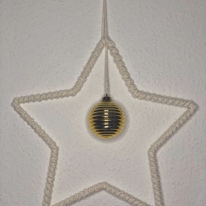 Macrame star Christmas wreath with balls Christmas decoration Boho Christmas gift gift idea Boho Christmas decoration Christmas