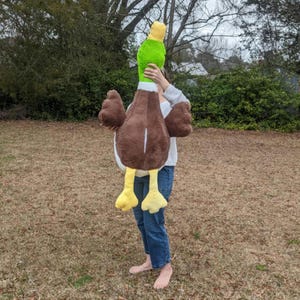 Peluches de pato real ecológicos, relleno de poliéster reciclado, juguete para niños, mascota grande imagen 4