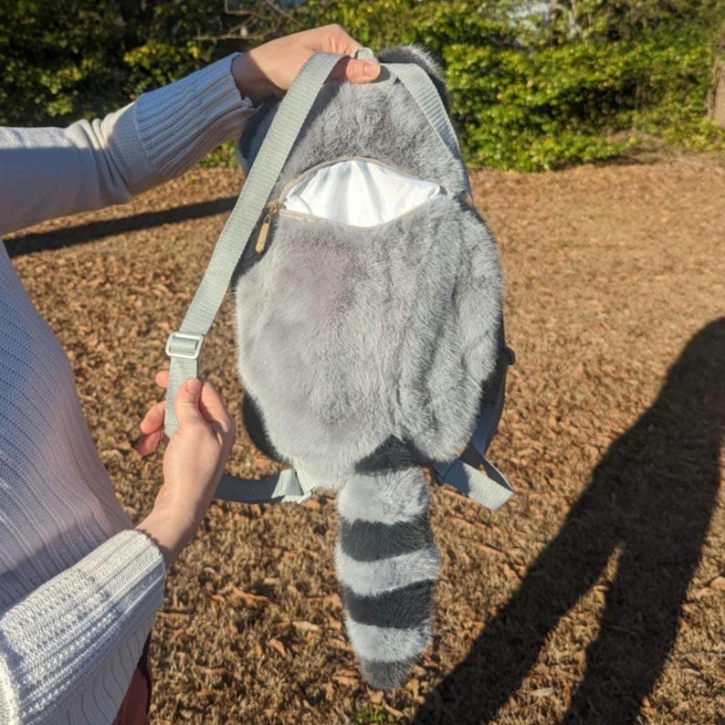 School Backpack Raccoon Backpack Raccoon Plushies Stuffed Animal Stuffies Toy Children Pet ...
