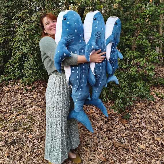 Whale Shark Plushies Ecofriendly Recycled Polyfill Stuffed Animal Stuffies Toy Children Pet Large Ocean Marine Coastal Handstuffed