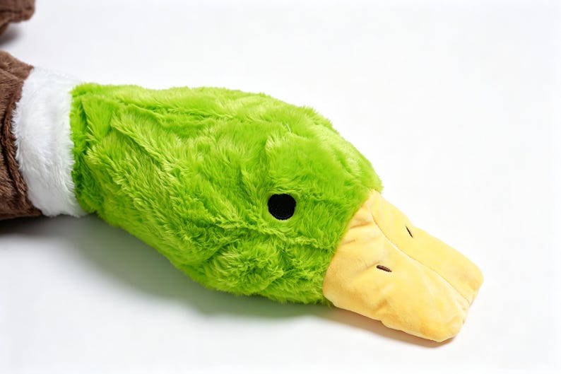 Peluches de pato real ecológicos, relleno de poliéster reciclado, juguete para niños, mascota grande imagen 10