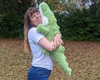 Handstuffed Aligator Crocodile Plushies Ecofriendly Recycled Polyfill  Stuffed Animal Stuffies Toy Children Pet Florida