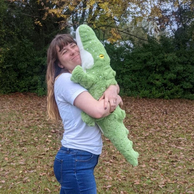 Handstuffed Aligator Crocodile Plushies Ecofriendly Recycled Polyfill Stuffed Animal Stuffies Toy Children Pet Florida bild 2