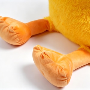 Yellow & White Chicken Plushies Ecofriendly Recycled Polyfill Duck Goose Stuffed Animal Stuffies Toy Children Pet Large Soft image 9