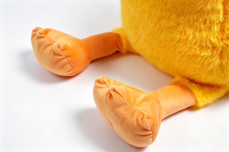 Yellow & White Chicken Plushies Ecofriendly Recycled Polyfill Duck Goose Stuffed Animal Stuffies Toy Children Pet Large Soft image 9