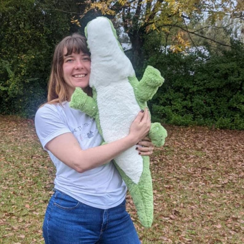 Handstuffed Aligator Crocodile Plushies Ecofriendly Recycled Polyfill Stuffed Animal Stuffies Toy Children Pet Florida bild 3