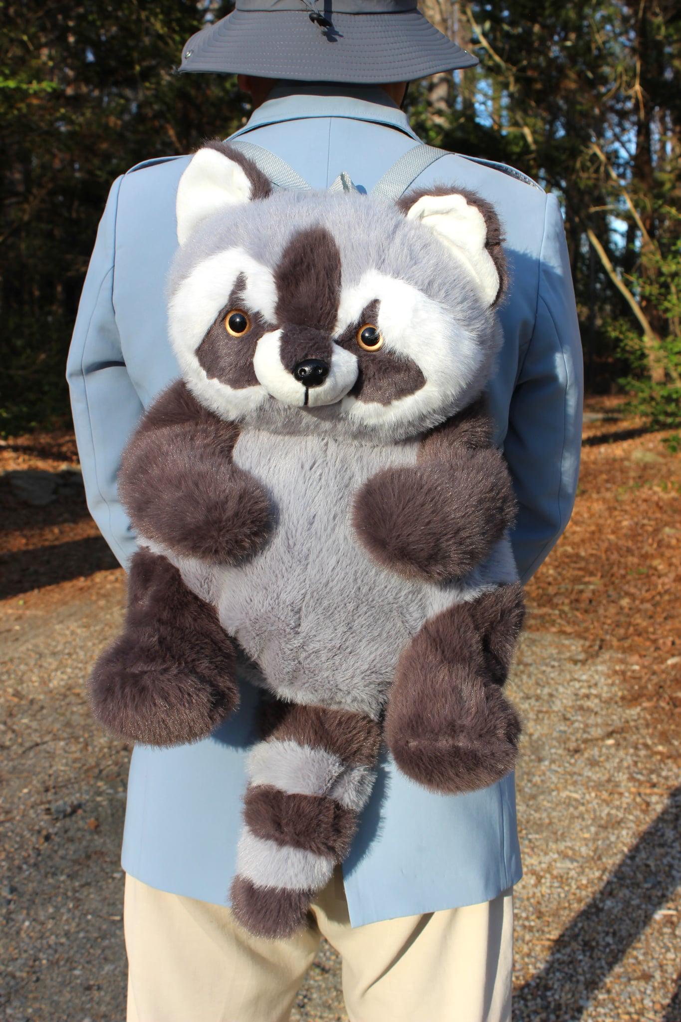 Backpack Raccoon Plushies Stuffed Animal Stuffies Toy 