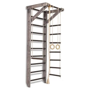 Loft Wall Bars Wooden Swedish Ladder| Home Gymnastic | Gym Climbing| Rope ladder | Model#2
