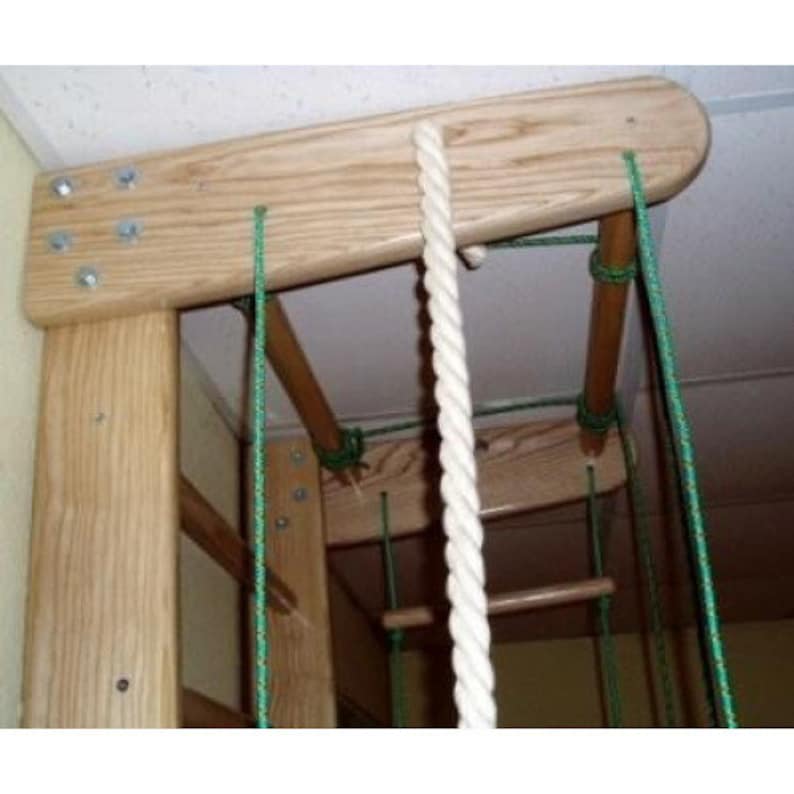Wooden Swedish Ladder Wall Bars Playground Gym Climbing Rope Wall Home