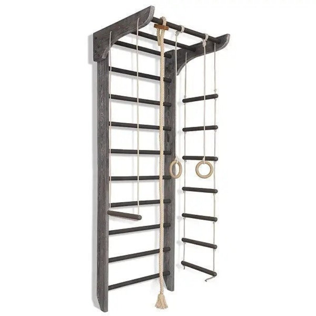 Loft Wall Bars Wooden Swedish Ladder| Home Gymnastic | Gym Climbing ...