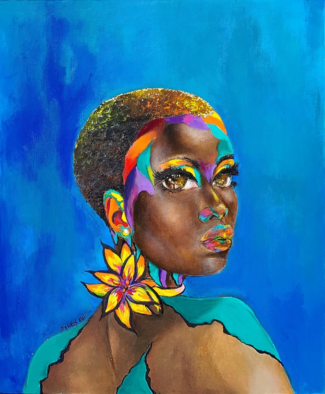 Abstract Portrait Painting Black Art African Art Art Prints | Etsy