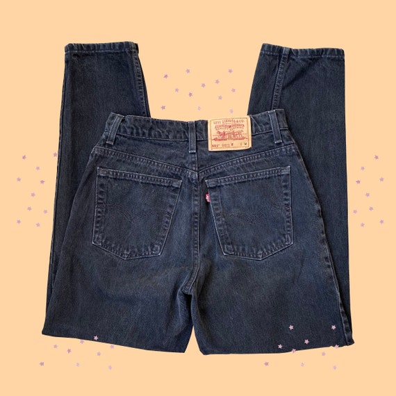 90s vintage faded black Levi’s 551 mom jeans