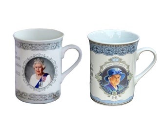 Queen Elizabeth II Lippy Mug Platinum Jubilee 2022 Commemorative Memorabilia Souvenirs Coffee Cup