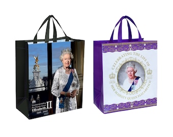 To Celebrate the Life of Queen Elizabeth II 1926-2022 Commemorative Tote Bag - A Memorable Souvenir Gift for Home Décor Keepsake Collection