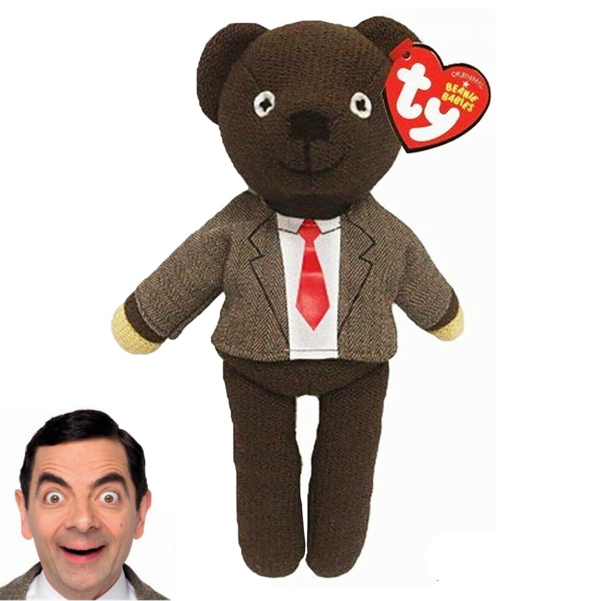 Mr Bean Teddy Bear Toy Cartoon Figure With Suit Knitted Beanie - Etsy UK
