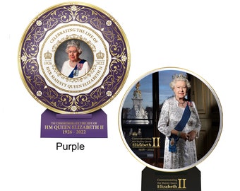 Celebrate the Life of Queen Elizabeth II 1926-2022 Commemorative Ceramic Decorative Plate Memorable Souvenir Gift for Home Décor Collection