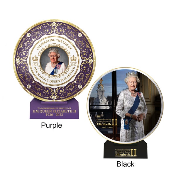 Celebrate the Life of Queen Elizabeth II 1926-2022 Commemorative Ceramic Decorative Plate Memorable Souvenir Gift for Home Décor Collection