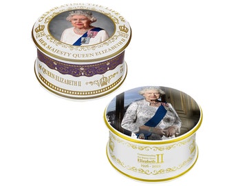 Queen Elizabeth II Round Trinket Box Commemorative Memorabilia Ceramic Pot Souvenirs Gift