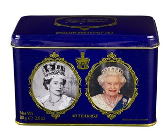 Queen Elizabeth II Tin with 40 English Breakfast Teabags