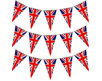 Union Jack Bunting Flag Triangle Banner Patriotic Celebration King Charles III Coronation Garden Party Decoration Souvenirs